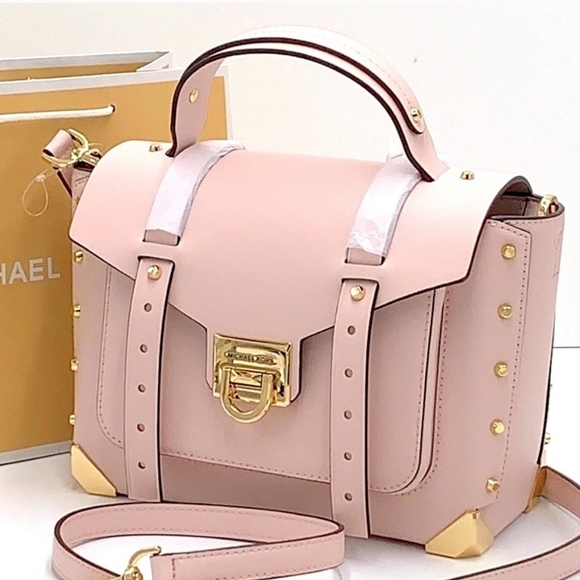 🔹️🥳Host pick🥳🔹️ MICHAEL KORS MANHATTAN MED TOP HANDLE PINK BLUSH SATCHEL - Picture 8 of 10